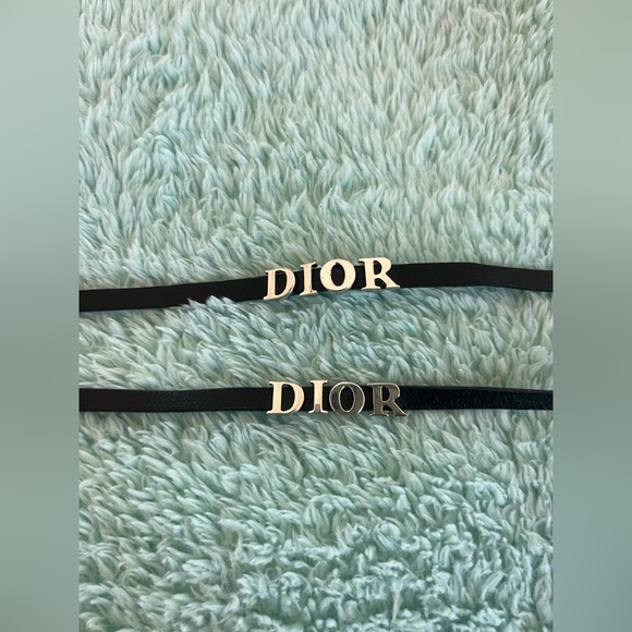 DIOR LEATHER CHOKER & BRACELET SET - Picture 4 of 6